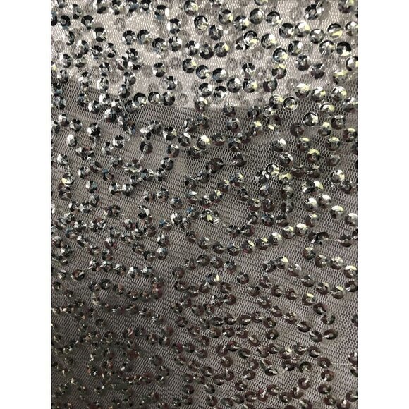 INC International Concepts Stretch Top Silver Meta - Picture 3 of 5